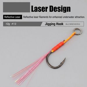 Hameçons <span class=keywords><strong>de</strong></span> jigging lents Orange Line Flash Assist 10 #   13 #   Hameçons <span class=keywords><strong>de</strong></span> pêche à simple ardillon en acier inoxydable - Product Image 5