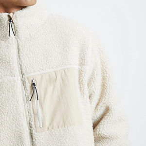 Veste d'hiver en polaire à fermeture éclair, style Sherpa, en polaire polaire et polyester, personnalisable avec logo, vente en gros - Product Image 5