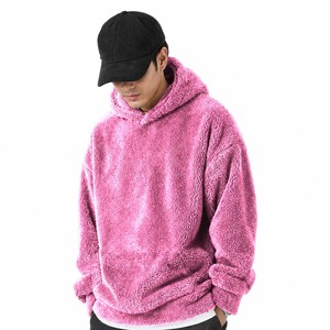 Sweat à capuche personnalisé en polaire polyester épais 400 GSM, coupe décontractée, streetwear d'hiver pour les détaillants - Product Image 2