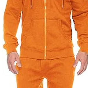 Ensemble de survêtement évasé deux pièces pour homme, grande taille, en polyester/coton imprimé, avec fermeture éclair, collection hiver, par Dress Sports - Product Image 2