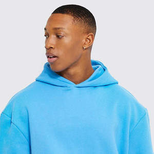 High Quality Custom Oversized Heavyweight Cotton Fleece Men's <b>Hoodie</b> <b>Plain</b> Blank Streetwear Unisex Loose Fit Pullover Sweatshirt - Product Image 4