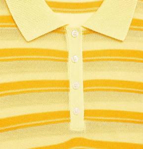 Camiseta de Golf para Hombre, de Manga Corta, con Puntos Amarillos, Tejida, 100% Algodón, Transpirable, Corte Regular, Informal - Product Image 6