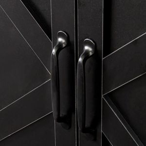 Credenza a 4 Ante Indipendente con 4 Ripiani Aperti per Ingresso, Soggiorno o Ufficio - Product Image 6