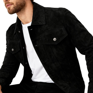 Suede Leather <b>Winter</b> Men's Jacket Fabric Breathable Windproof Customizable Front Logo Casual High Quality - Product Image 6