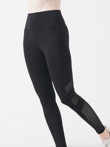 Women High Waist Mesh <b>Leggings</b> <b>Pocket</b> Gym Workout Tights Women Yoga Fitness <b>Leggings</b> Mesh Panel Activewear Pants High Rise - Product Image 2