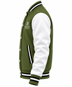 Chaqueta Varsity de Moda para Hombre, Estilo Béisbol, con Mangas de Cuero, Invierno 2026, Venta Caliente - Product Image 4
