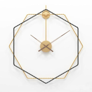 Fabulous Design Metal Wall <b>Clock</b> Large <b>Silent</b> Geometric Iron Wall Art Luxury Timepiece For Living Room & Office Home Decor - Product Image 3