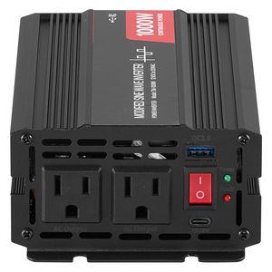 Inverter di Potenza da 1000W 12V a 120V con 2 Prese AC e Porta USB Tipo C, Corrente di Uscita 10A - Product Image 6