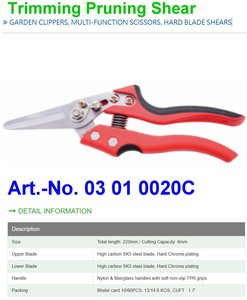 Sécateur de taille 220 mm - Product Image 2