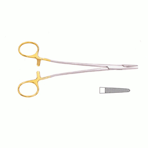 Pince porte-aiguilles à manche plaqué or, en acier inoxydable de haute qualité, instrument chirurgical, outil dentaire, prix abordable, OEM - Product Image 2