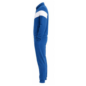 Conjunto Deportivo Azul para Hombre, Pantalones Deportivos con Bloques de Color y Mangas Largas, con Bolsillos Laterales y Cierre de Cremallera, Ropa de Otoño - Product Image 3