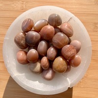 Pierres Roulées en Pierre de Lune Pêche Naturelle Polie 15-30mm en Gros, Gemmes de Guérison, Cristaux Reiki, Thème Amour