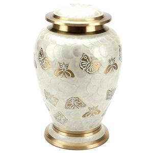 โกศใส่เถ้ากระดูกรูปผีเสื้อสีน้ำเงินเคลือบฟันแบบพรีเมียมโกศใส่เถ้ากระดูกทองเหลืองสำหรับงานศพ - Product Image 2