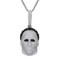 Pendentif Hip Hop Moissanite Diamant Givré de Qualité Supérieure pour Hommes, en Argent 925, Bijoux de Luxe Style Rap, Chaîne Disponible à la Vente