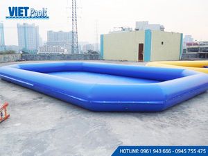 Piscine gonflable ronde pour enfants en PVC de 3 mm d'épaisseur, bleue, portable, étanche, pour usage domestique et commercial - Product Image 5