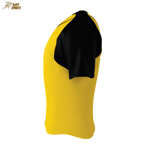 Maillot de baseball personnalisé jaune et noir respirant 100 % polyester pour homme, boutonné, uniforme d'équipe par sublimation, nom et numéro OEM, vente en gros - Product Image 4