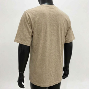 เสื้อยืดสีเบจผู้ชายสั่งทำโลโก้ขายส่ง ผ้าฝ้าย 100% ระบายอากาศได้ดี คุณภาพสูง แขนสั้น คอกลม สำหรับผู้ชาย - Product Image 5