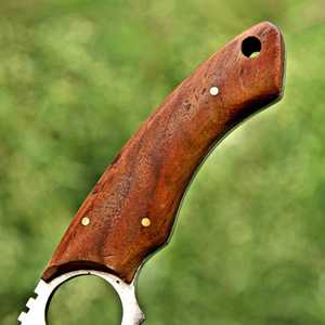 Handmade Skinner <b>Knife</b> Stainless Steel Drop Point Blade Wood Handle Full Tang Fixed Blade Outdoor Survival Tool - Product Image 2