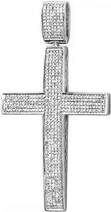 จี้กางเขนเงินแท้ 925 ประดับเพชรโมอิสซาไนต์ VVS ขนาดเล็ก สร้อยคอแบบ Ice Out เครื่องประดับจี้เพชรโมอิสซาไนต์รูปกางเขน - Product Image 2