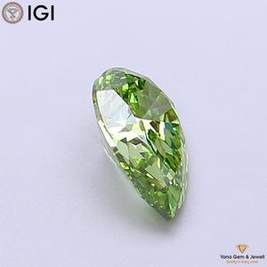 Diamant de laboratoire cultivé CVD de couleur vert vif fantaisie, clarté VS1, 1,00 CARAT, forme poire, avec certificat IGI, pour une magnifique bague de fiançailles - Product Image 4