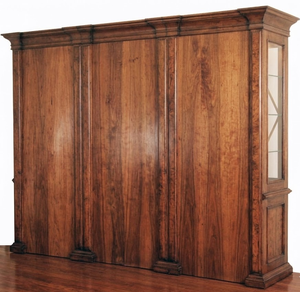 Luxury Grand <b>Solid</b> <b>Wood</b> <b>Bookcase</b> Triple Section Library Cabinet Contemporary Storage Wall Unit Home Office Living Room School - Product Image 2