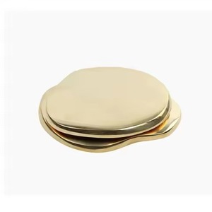 Elegant Metal Coaster Set Stylish Beverage <b>Protectors</b> for Wine Glass Coffee Mug Dining <b>Table</b> Restaurant Hotel Home - Product Image 4