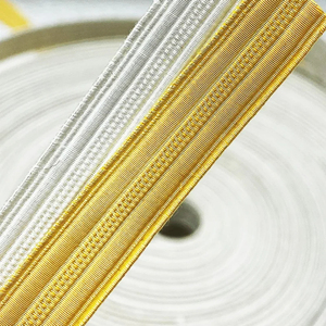 Gold Mylar Braid French Wire Ribbon Twisted Fringe Customized Size Eco-Friendly <b>Embroidered</b> Metallic Wire Tassel <b>Shoes</b> Trim - Product Image 5