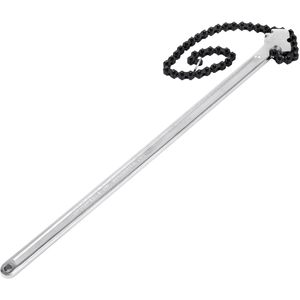 Chiave a Catena in Acciaio al Carbonio Resistente da 24 Pollici, Capacità Diametro 6,7 Pollici, Set di Utensili Manuali con Cinghia a Catena - Product Image 2