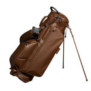 Bolsa de Golf de Cuero PU con Múltiples Compartimentos para Mujer, Impermeable, Gran Capacidad, Correa Cruzada, Diseño Moderno, Duradera y Ligera - Product Image 6