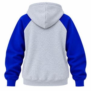 Sigma Gamma Rho <b>Women's</b> Grey Royal <b>Blue</b> <b>Hoodie</b> with Greek Letters Front Print Kangaroo Pocket Fleece Sweatshirt - Product Image 6