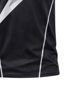 Camiseta Deportiva Personalizada para Hombre, Negra y Gris, Manga Corta, Cuello en V, Transpirable, de Secado Rápido, para Entrenamiento Atlético, Gimnasio, Running - Product Image 6