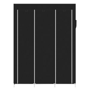 Armadio Portatile in Plastica da 67 Pollici con 10 Ripiani, Montaggio Rapido e Semplice, Nero, RT-Extra Spazio per Borse - Product Image 3