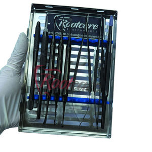 Kit de Microcirugía Oral Rootcare Premium, 9 Piezas, Implantes Dentales, Instrumentos Quirúrgicos Negros PVD Hechos a Medida, Manual - Product Image 1