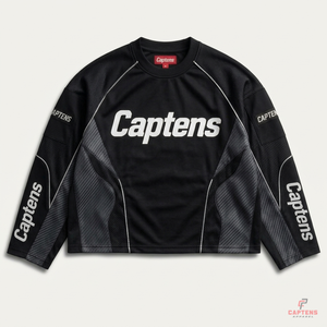 Camiseta deportiva de malla personalizada de manga larga, jersey de carreras con cuello redondo, estampada, de ajuste holgado, transpirable, unisex, para uso urbano. - Product Image 6