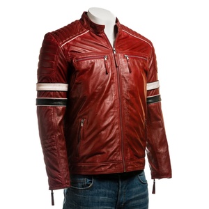 Top Trending Full Sleeve Factory Made Solid Pattern Press Button Cuffs 2026 Best Sheepskin Leather <b>Jacket</b> - Product Image 1