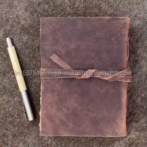 Cuaderno de Cuero Genuino Hecho a Mano, Estilo Vintage, con Grabado de Corazón Clásico, Papel con Borde Decorativo de 7x5, Excelente Regalo para Mujeres - Product Image 4