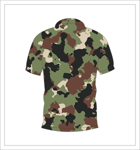 เสื้อโปโลลายพรางวู้ดแลนด์สำหรับผู้ชาย แขนสั้น พิมพ์ลายลำลอง เสื้อยืดกอล์ฟฤดูร้อน - Product Image 5