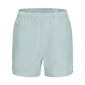 Men's Solid Black Quick Dry <b>Elastic</b> Waist Shorts Casual Knitted Sport Short Pants - Product Image 4