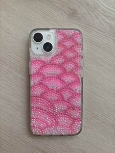 Sacs à main personnalisables en plastique transparent avec perles, étuis de luxe pour téléphones portables, design mignon et tendance, feuillage doré, faits à la main, argentés - Product Image 2