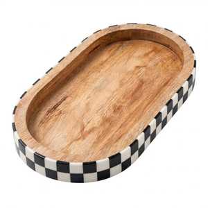 Bandeja de Hueso Hecha a Mano de Lujo con Incrustaciones Decorativas, Diseño Otomano, Ecológica, Tamaño Personalizado, para Servir Té, Café, Bebidas y Comida Gourmet - Product Image 4