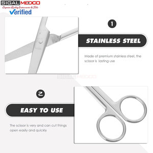Tijeras Quirúrgicas Rectas Manuales de Acero Inoxidable de 14 CM, Instrumento de Disección Quirúrgica Médica con Certificación CE para Precisión - Product Image 2