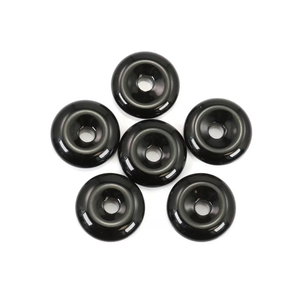 Natural Crystal Donuts <b>Black</b> agate Crystal Stone Donut Gemstone Stone Crystal Reiki Gemstones Healing Donuts Agate - Product Image 1