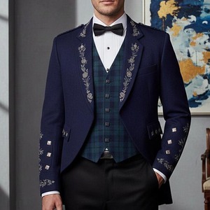 Chaqueta Prince Charlie para Hombre, Traje Escocés con Kilt, Ropa Formal para Bodas, Logotipo Personalizado, Proveedor Mayorista de Fábrica - Product Image 5