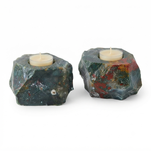 Portavelas de Piedra Natural Tallado a Mano de Jaspe Sanguíneo y Ágata, Gema Curativa, Venta al por Mayor - Product Image 2