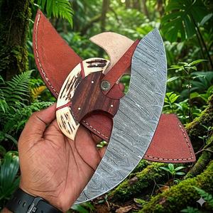 Forged Steel Adze <b>Axe</b> Head With <b>Wood</b> Handle For Woodworking DIY Grade - Product Image 3