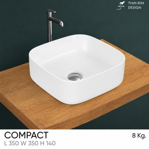 Modern Compact <b>Table</b> Top Vessel Basin with Drainer 12L Capacity Chrome Finish - Product Image 2