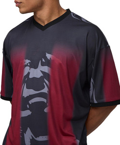 Digital Printing V Neck American Football Jersey Custom Logo Men <b>Mesh</b> V Neck Short Sleeve Summer Sportswear <b>Top</b> Bulk Supplier - Product Image 3