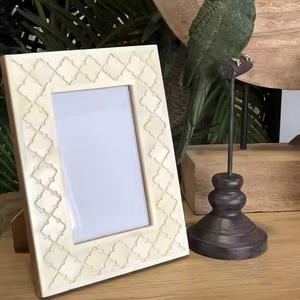Natural Bone <b>Photo</b> <b>Frame</b> with Agate Inlay Handmade <b>Square</b> Shape Customizable Size for Home Use - Product Image 5