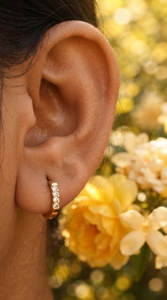 Pendientes de Aro Cuadrados con Diamantes Cultivados en Laboratorio, Oro Amarillo Sólido de 10 Quilates, Certificados por IGI, para Compromiso, Boda, Día Especial, Joyería para Mujer - Product Image 3