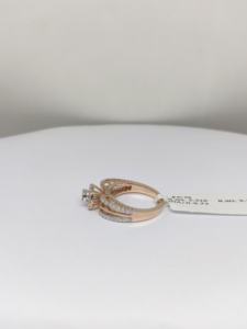 Anillos Elegantes de Oro Rosa con Diamantes Cultivados en Laboratorio para Mujer, Diseño Elegante, Diamantes Certificados IGI, Joyería Fina al por Mayor OEM - Product Image 5
